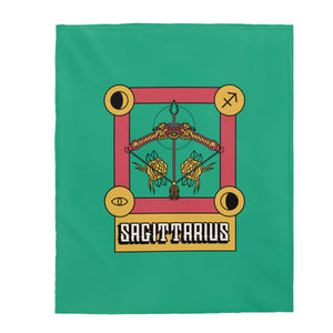 Sagittarius Horoscope Themed Velveteen Soft Blanket