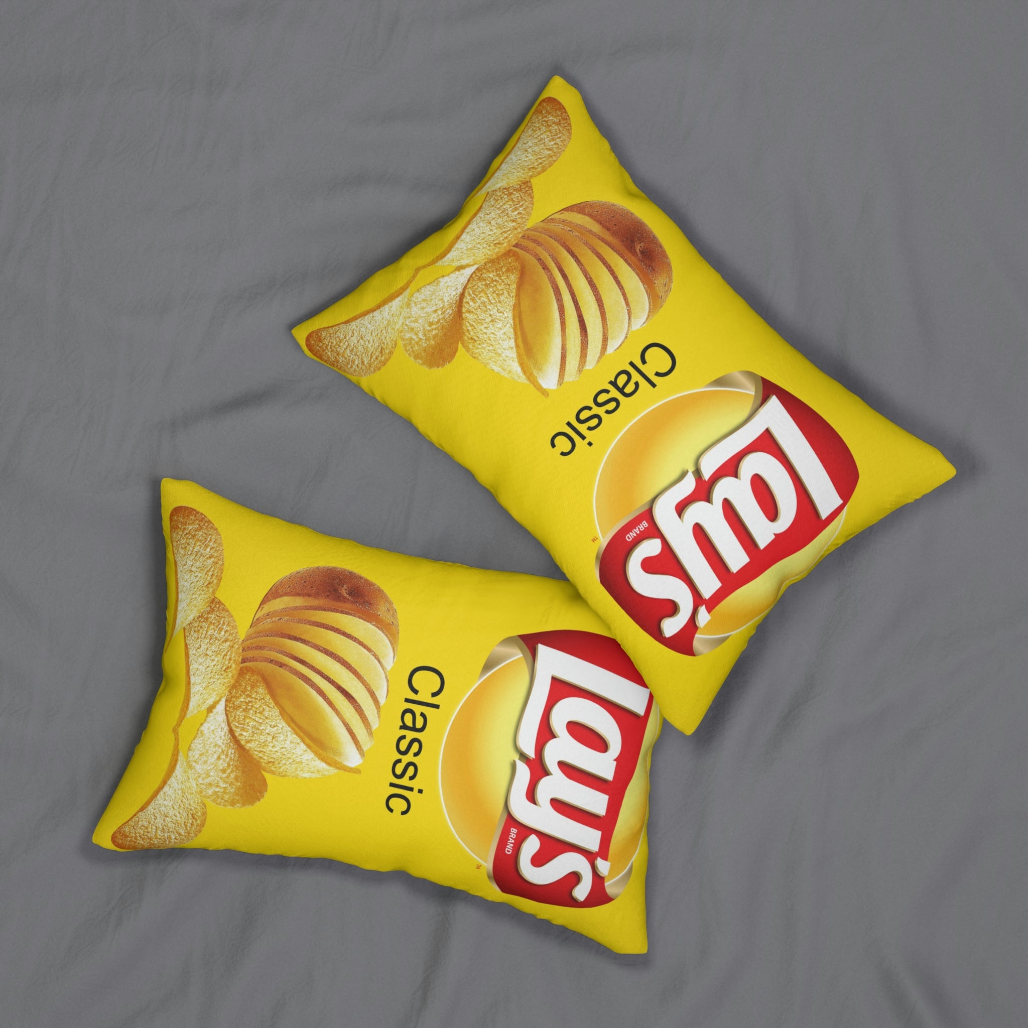Cute Chips Original Lays Themed Polyester Pillow