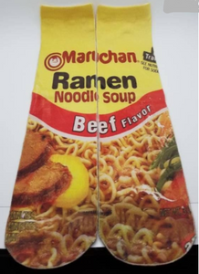 Beef Ramen Theme Graphic Socks