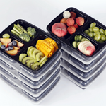 3 Compartment Meal Prep Containers with Lid (10 pack)