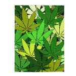 Cannabis Plant Themed Velveteen Soft Blanket