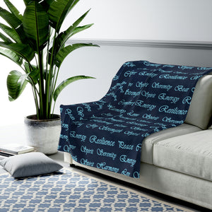 Comfort Word Velveteen Soft Blanket