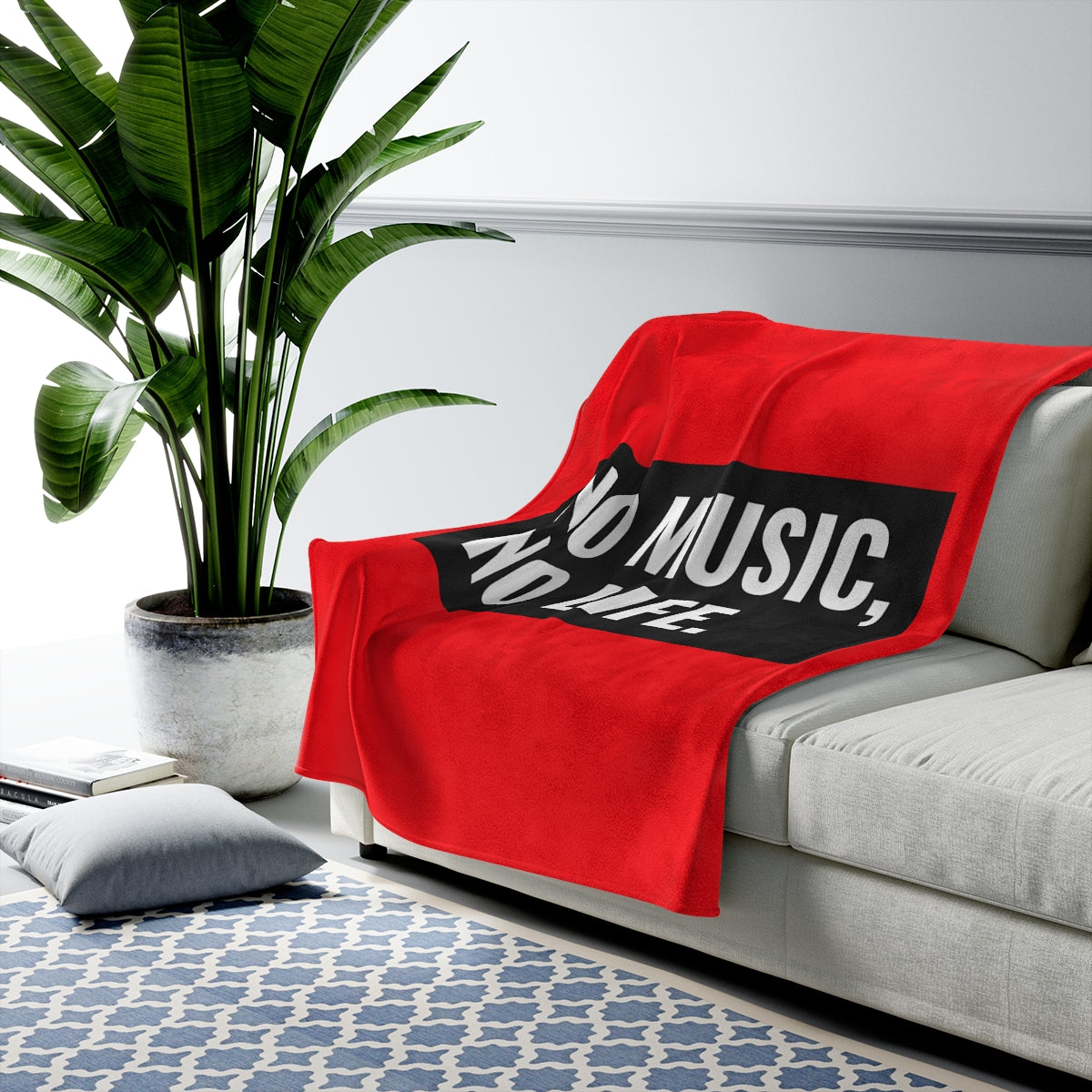 No Music No Life Velveteen Soft Blanket