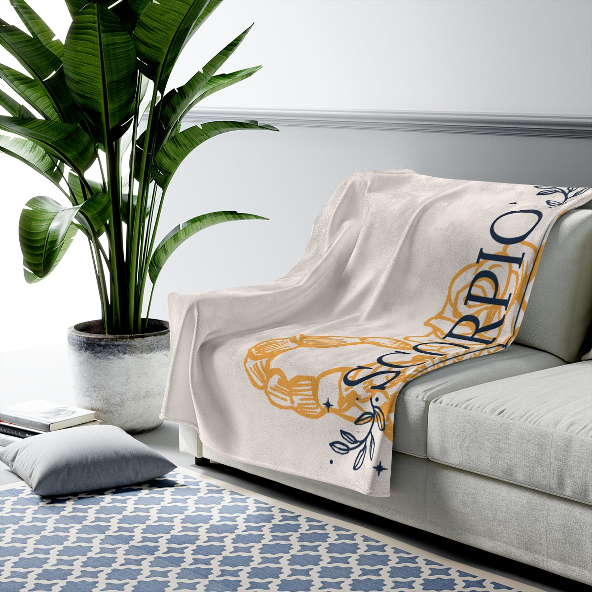 Scorpio Horoscope Themed Velveteen Soft Blanket