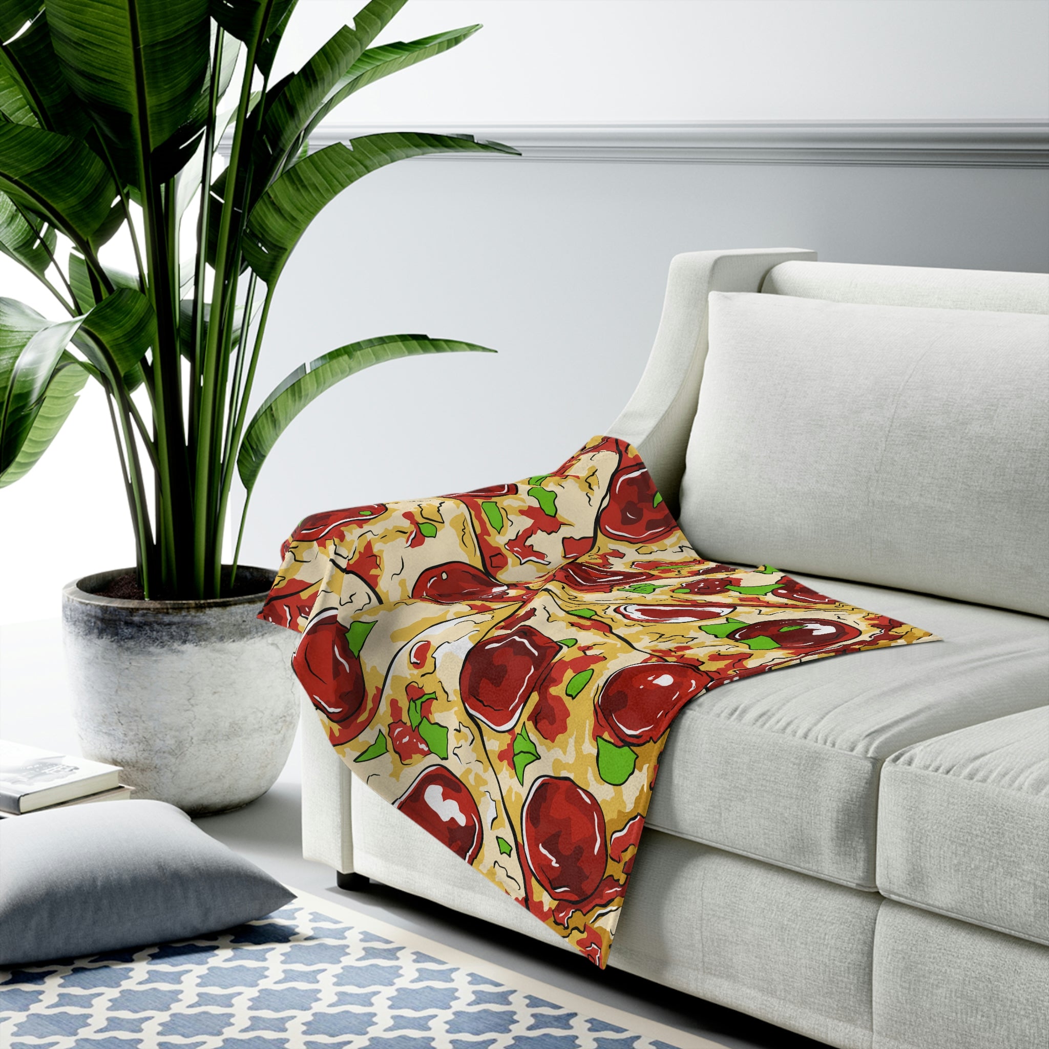 Pizza Velveteen Soft Blanket