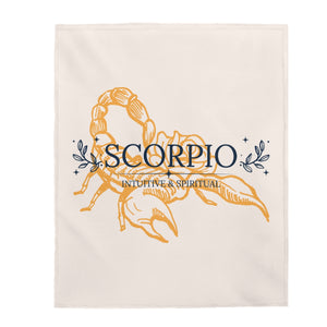 Scorpio Horoscope Themed Velveteen Soft Blanket