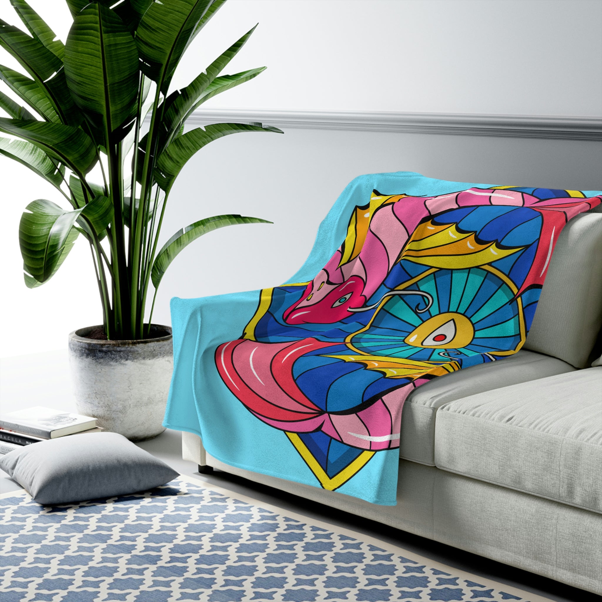 Pisces Horoscope Themed Velveteen Soft Blanket