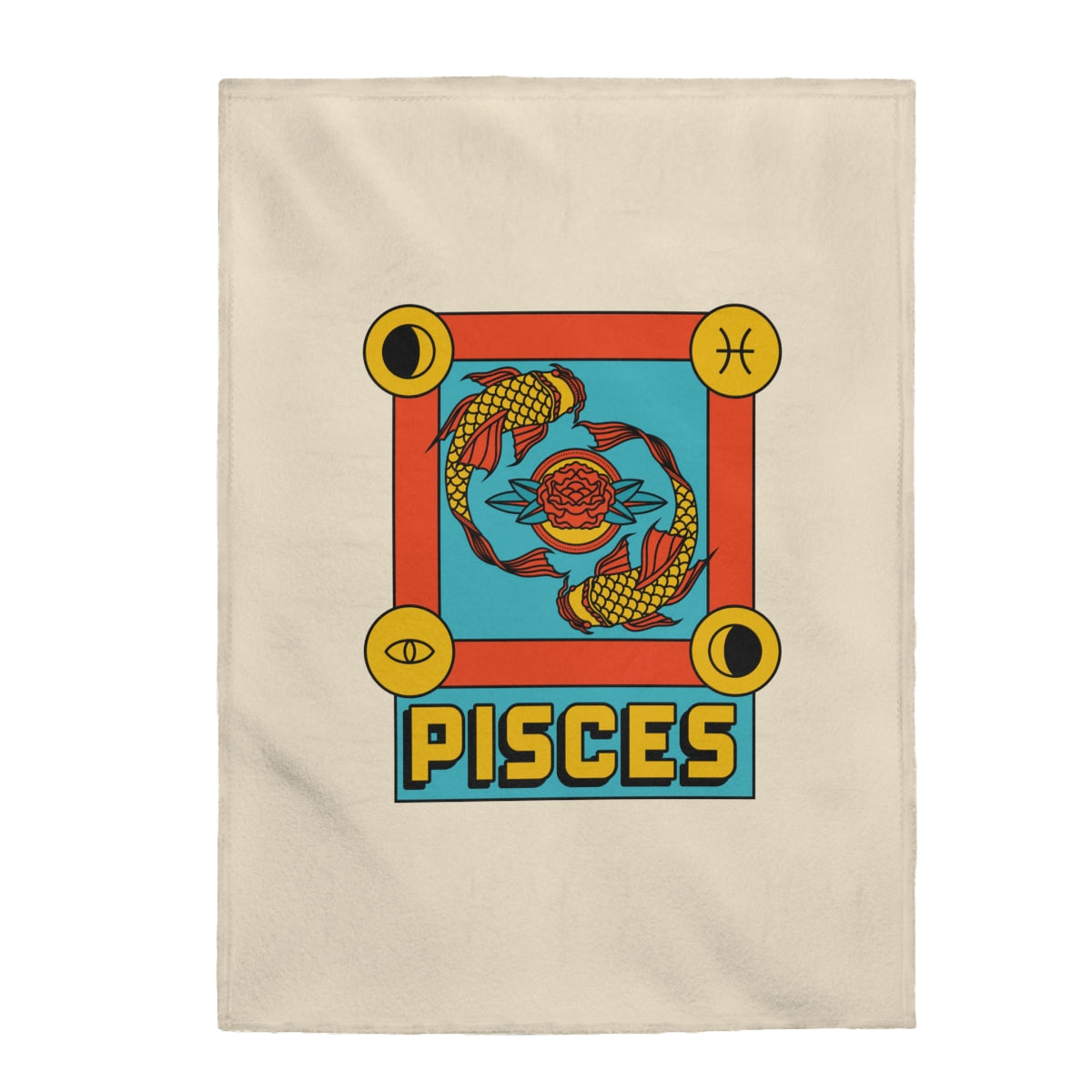 Pisces Horoscope Themed Velveteen Soft Blanket