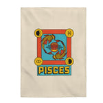 Pisces Horoscope Themed Velveteen Soft Blanket