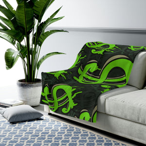 Money Symbol Themed Velveteen Soft Blanket