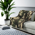 Camouflage Themed Velveteen Soft Blanket