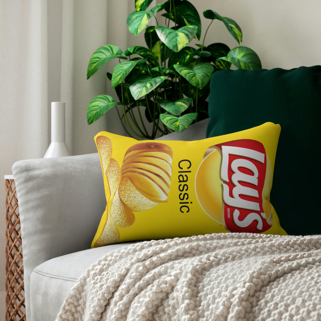 Cute Chips Original Lays Themed Polyester Pillow