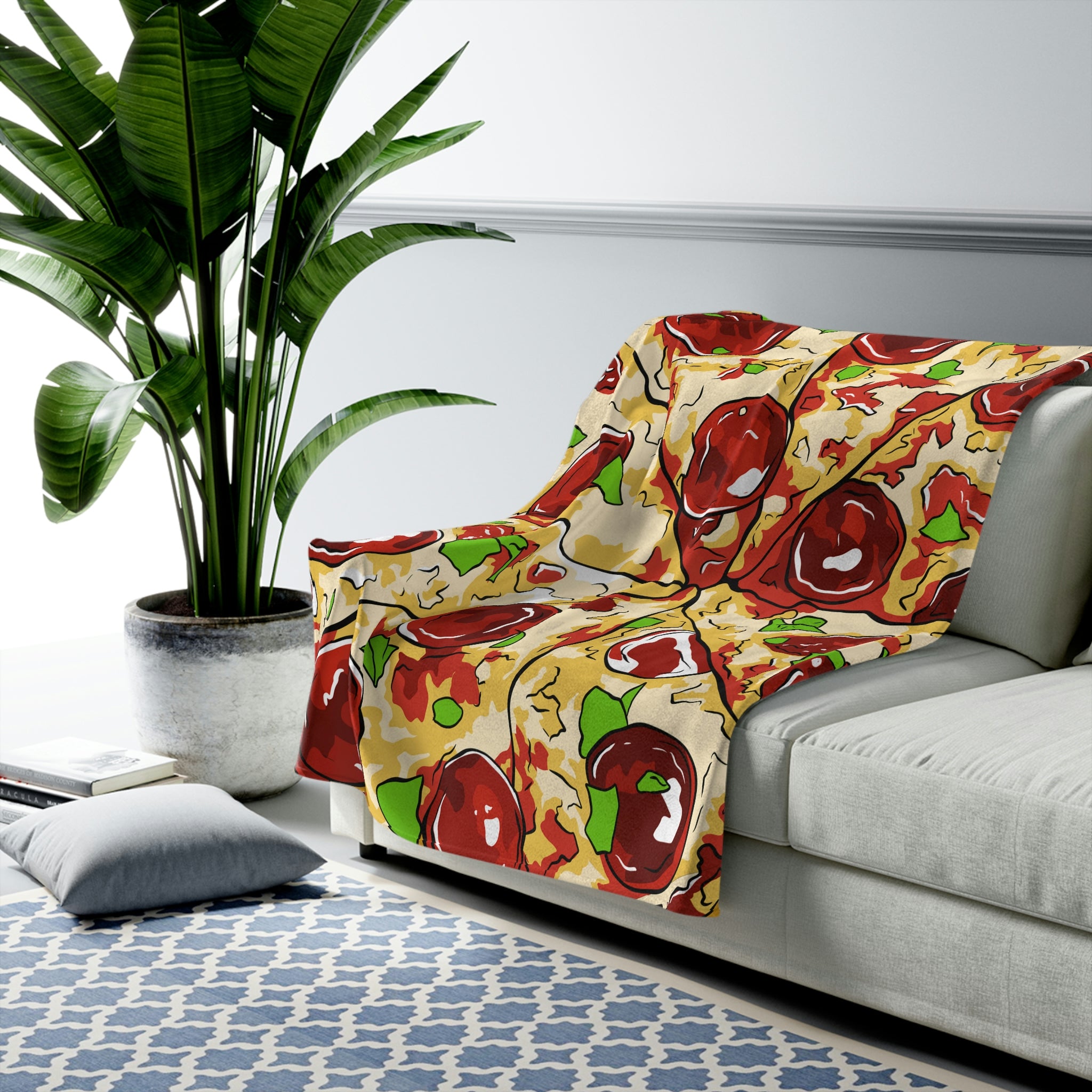 Pizza Velveteen Soft Blanket