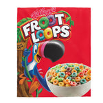 Froot Loops Themed Cereal Blanket Throw