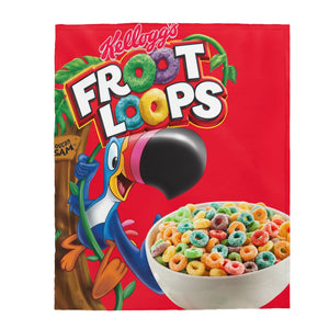 Froot Loops Themed Cereal Blanket Throw