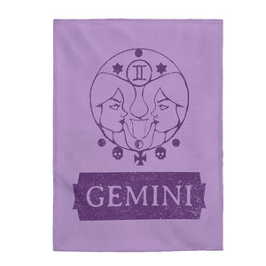 Gemini Horoscope Themed Velveteen Soft Blanket