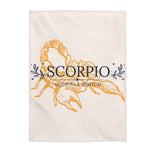 Scorpio Horoscope Themed Velveteen Soft Blanket