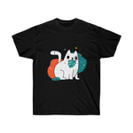 "Cute Cat Eating A Leaf" Ultra Cotton Tee