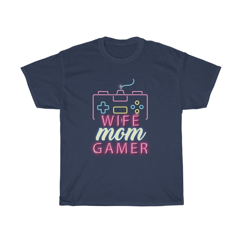 "Gamer Girl Wife Mom" Heavy Cotton Tee