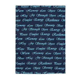 Comfort Word Velveteen Soft Blanket