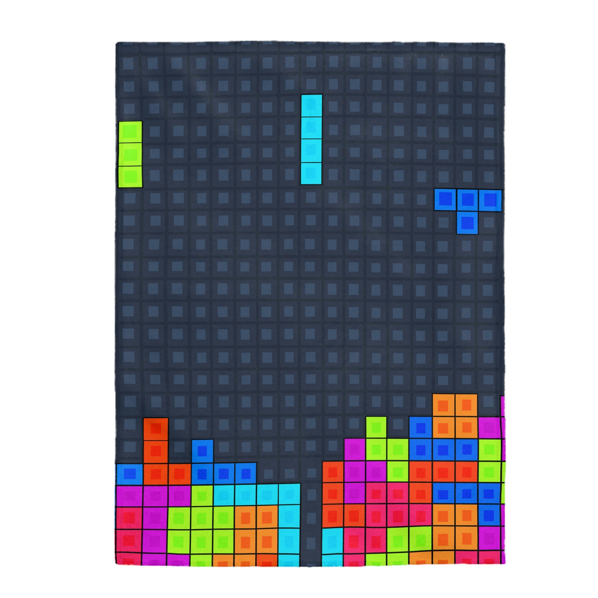 Tetris Theme Velveteen Soft Blanket