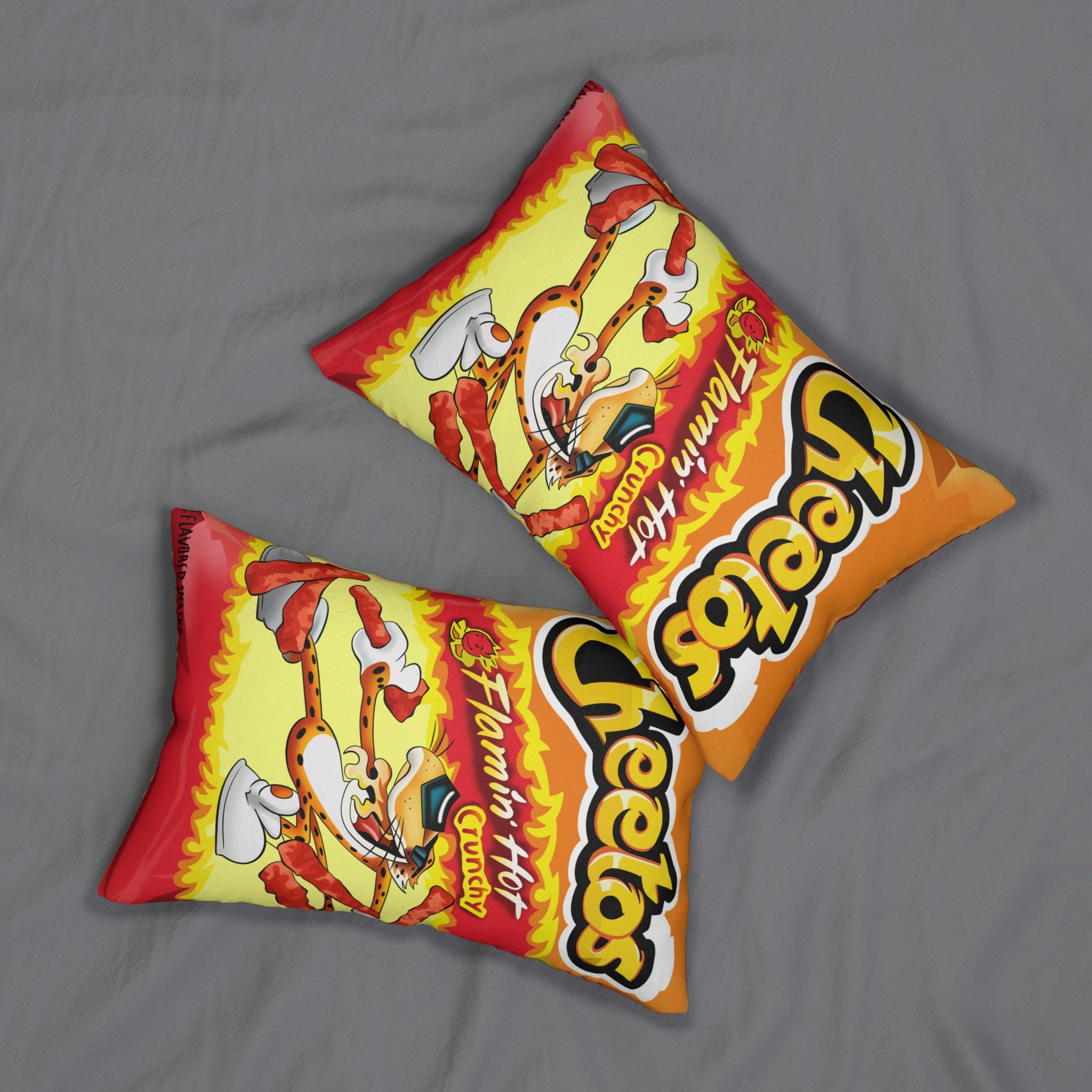 Cute Chips Hot Cheetos Themed Polyester Pillow