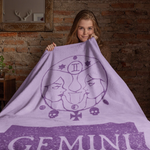 Gemini Horoscope Themed Velveteen Soft Blanket