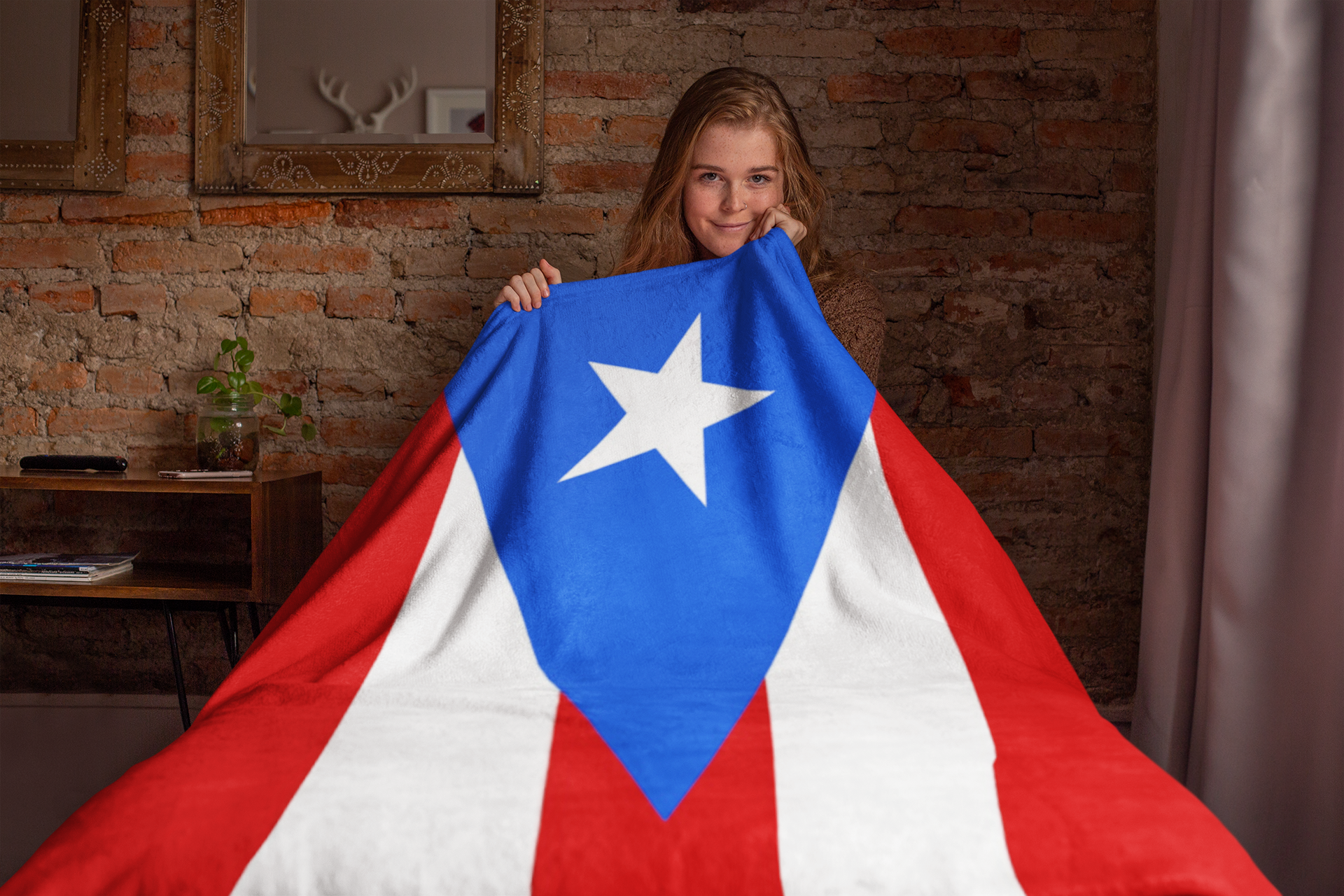 Puerto Rico Velveteen Soft Blanket