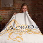 Scorpio Horoscope Themed Velveteen Soft Blanket