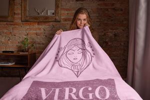 Virgo Horoscope Themed Velveteen Soft Blanket