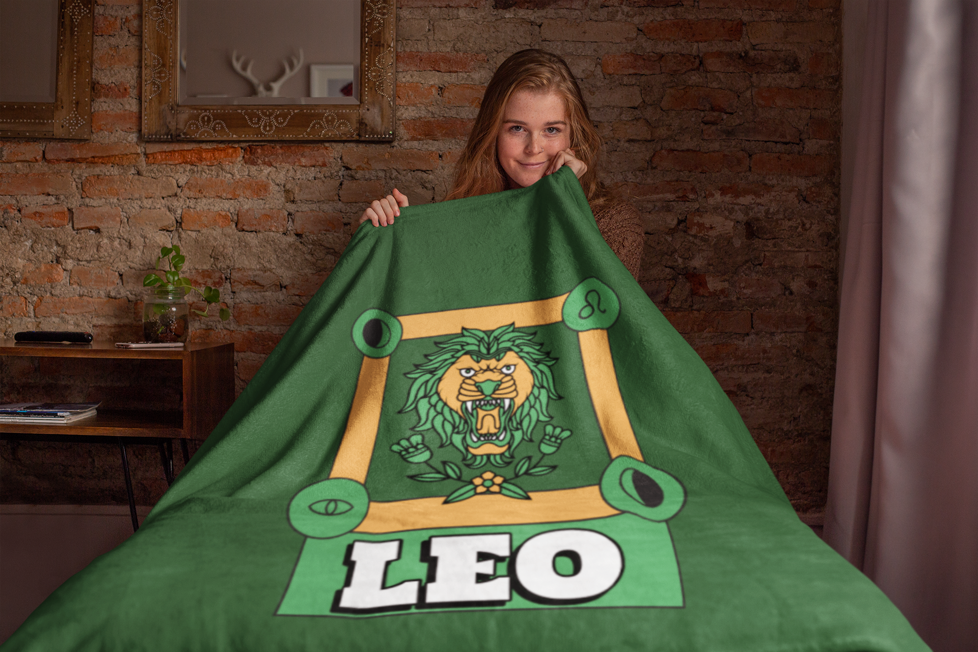 Leo Horoscope Themed Velveteen Soft Blanket