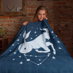 Capricorn Horoscope Themed Velveteen Soft Blanket