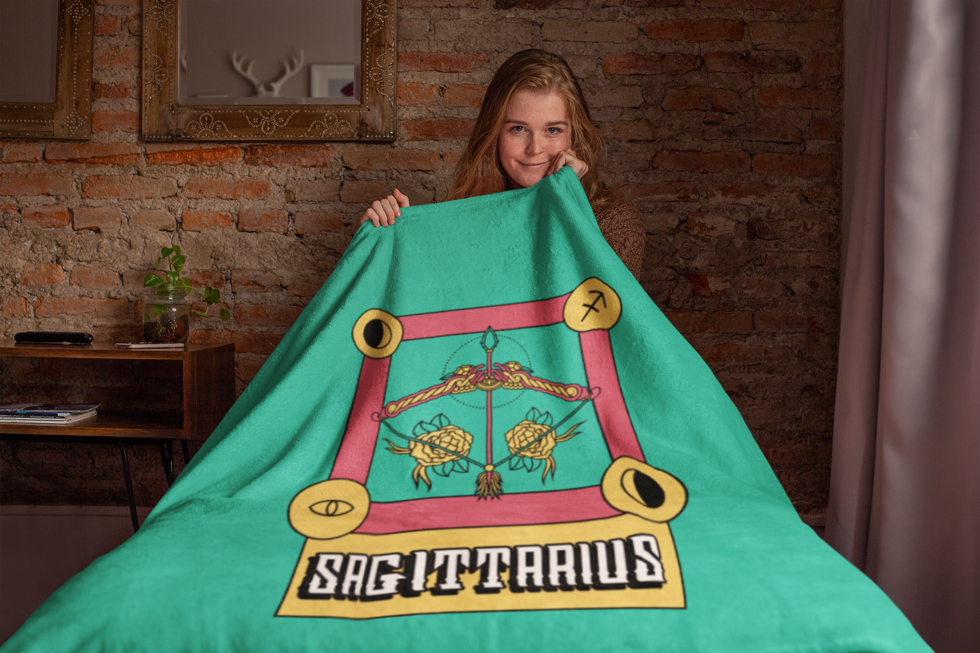 Sagittarius Horoscope Themed Velveteen Soft Blanket