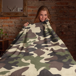 Camouflage Themed Velveteen Soft Blanket