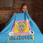 Cancer Horoscope Themed Velveteen Soft Blanket