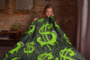 Money Symbol Themed Velveteen Soft Blanket