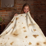 Tortilla Burrito Themed Velveteen Soft Blanket
