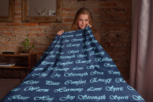 Comfort Word Velveteen Soft Blanket