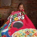 Froot Loops Themed Cereal Blanket Throw