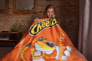 Cheese Cheetos Themed Blanket Throw