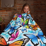 Butterflies Themed Velveteen Soft Blanket