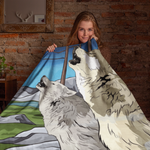 Wolves Velveteen Soft Blanket