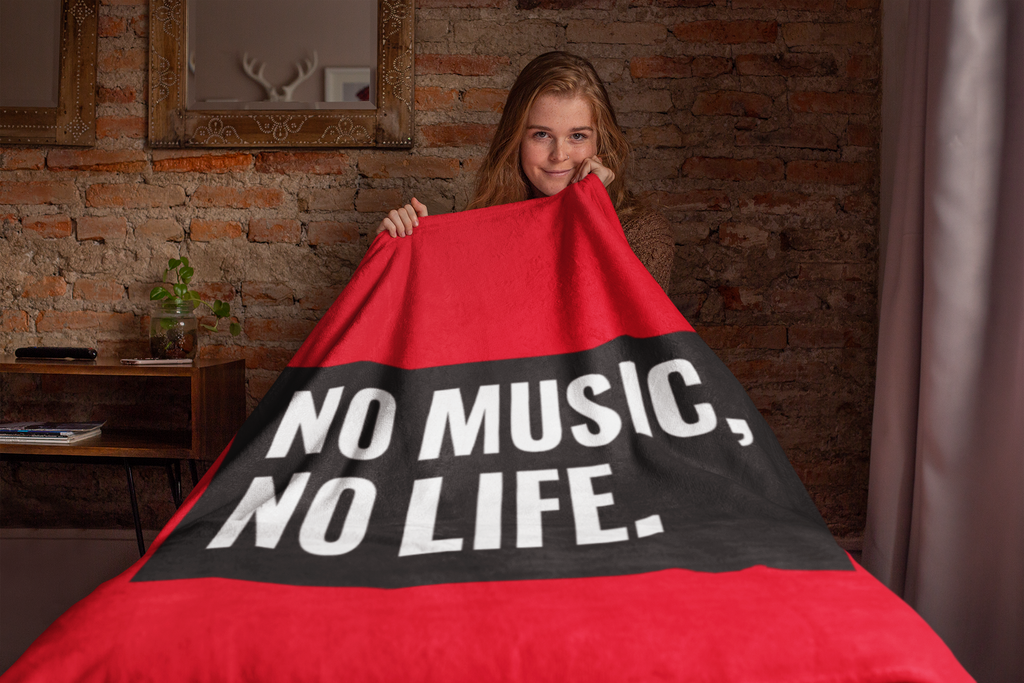 No Music No Life Velveteen Soft Blanket