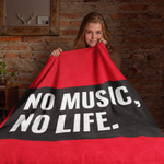 No Music No Life Velveteen Soft Blanket